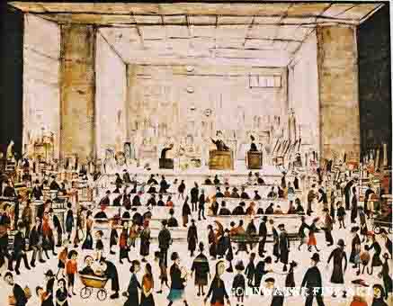 lowry, The auction, signed print lslowry