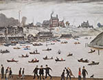 lowry signed prints, crime lake lowry signed prints, crime lake