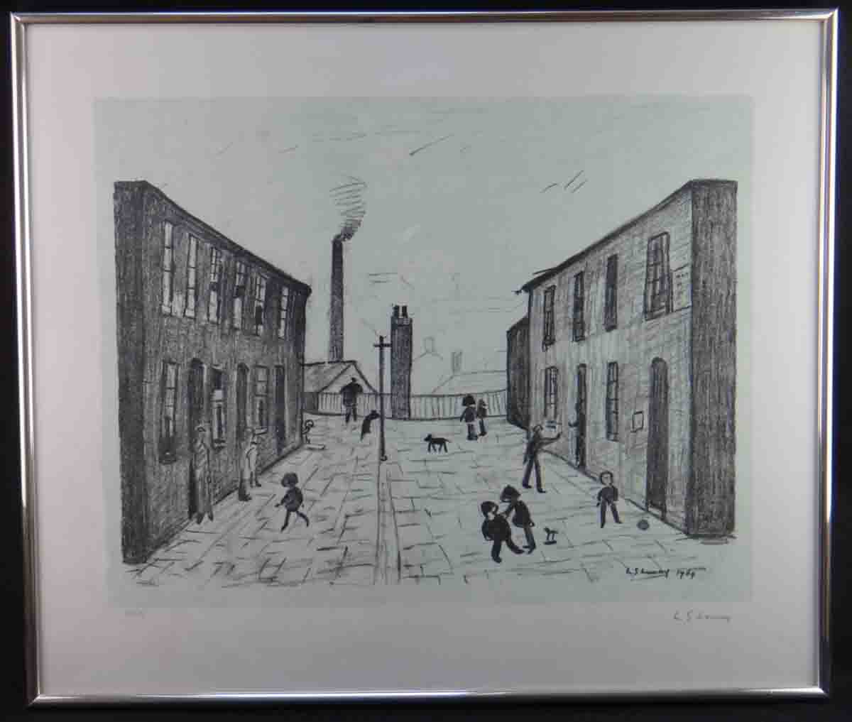 L.S.Lowry, Lowry,lithograph, francis terrace, Salford