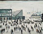 lowry signed prints, Going to the match lowry signed prints, Going to the match