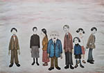 lowry signed prints, his family lowry signed prints, his family
