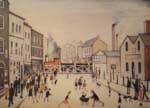 lowry signed prints, level crossing Burton on Trent lowry signed prints, level crossing Burton on Trent