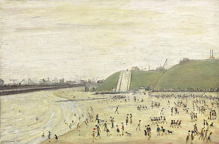 lowry beach at Roker original painting