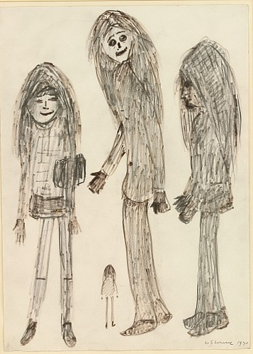 lowry four girls drawing