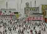 lowry watercolour original going to work