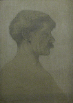lowry drawing head of a man