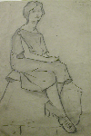 lowry original seated woman