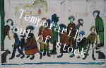 lowry print people standing about