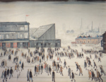 lowry signed prints, Going to the match lowry signed prints, Going to the match