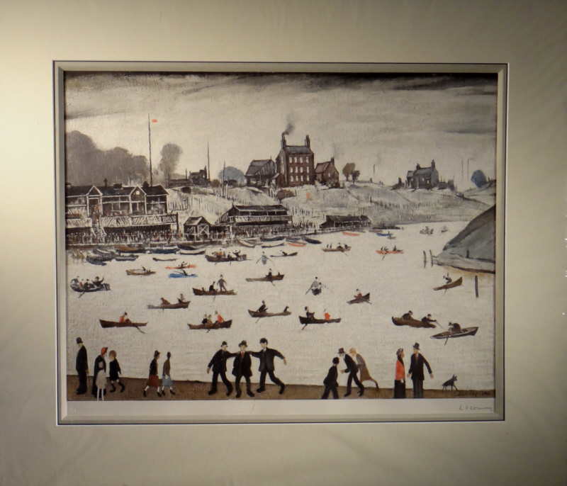 L.S.Lowry, Lowry, crime lake, signed print
