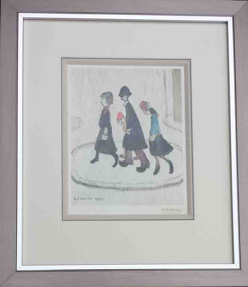 L.S.Lowry, Lowry,the family, signed limited edition print
