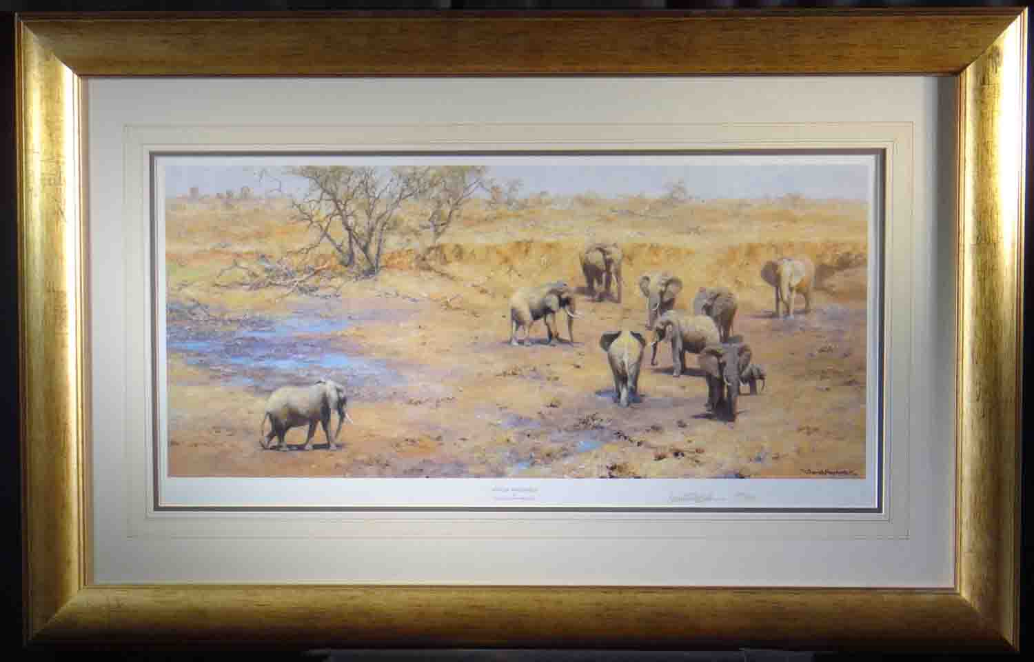 david shepherd african waterhole