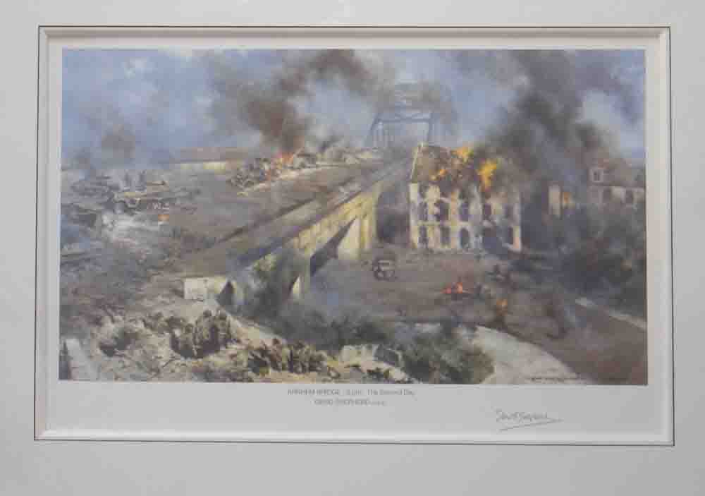 arnhem bridge print mounted