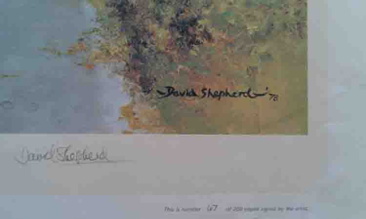 david shepherd checkpoint at Fork Hill limited number
