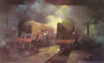 david shepherd, giants at rest, steam trains