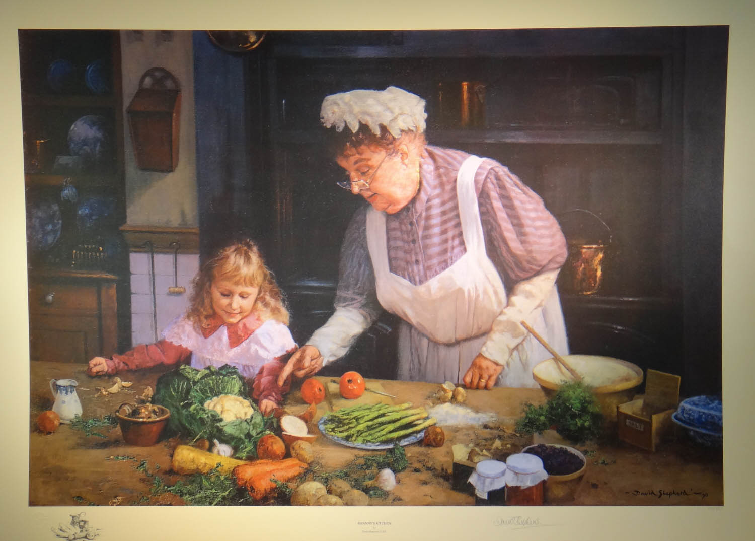 david shepherd grannie's kitchen signed print