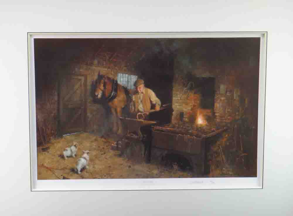 david shepherd  jimmy's forge mounted print