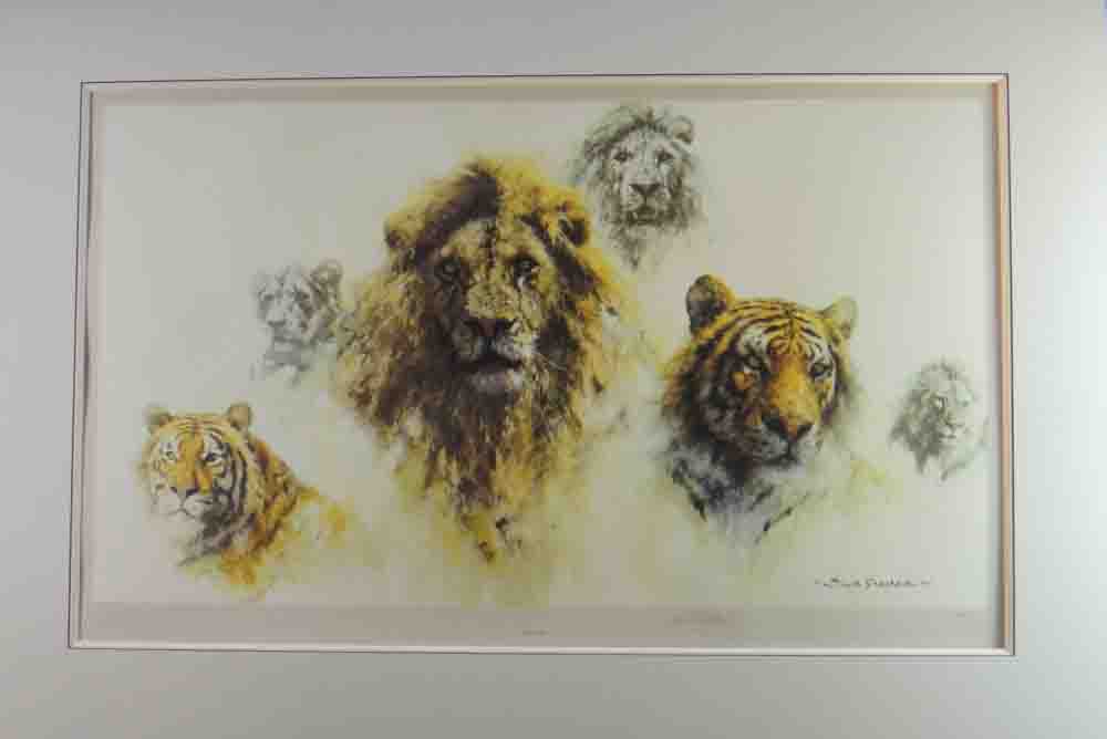 david shepherd Just Cats, mounted