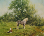 david shepherd, Lazy Hazy Days of Summer, horses, signed print