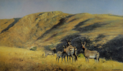 david shepherd, Mountain Zebra, signed print
