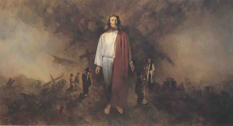 david shepherd, Christ in the Battlefield, painting