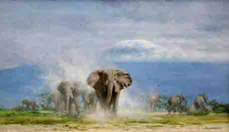 david shepherd elephants at Amboseli original