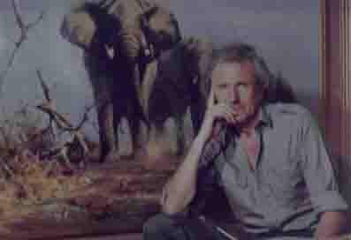 David Shepherd in his studio