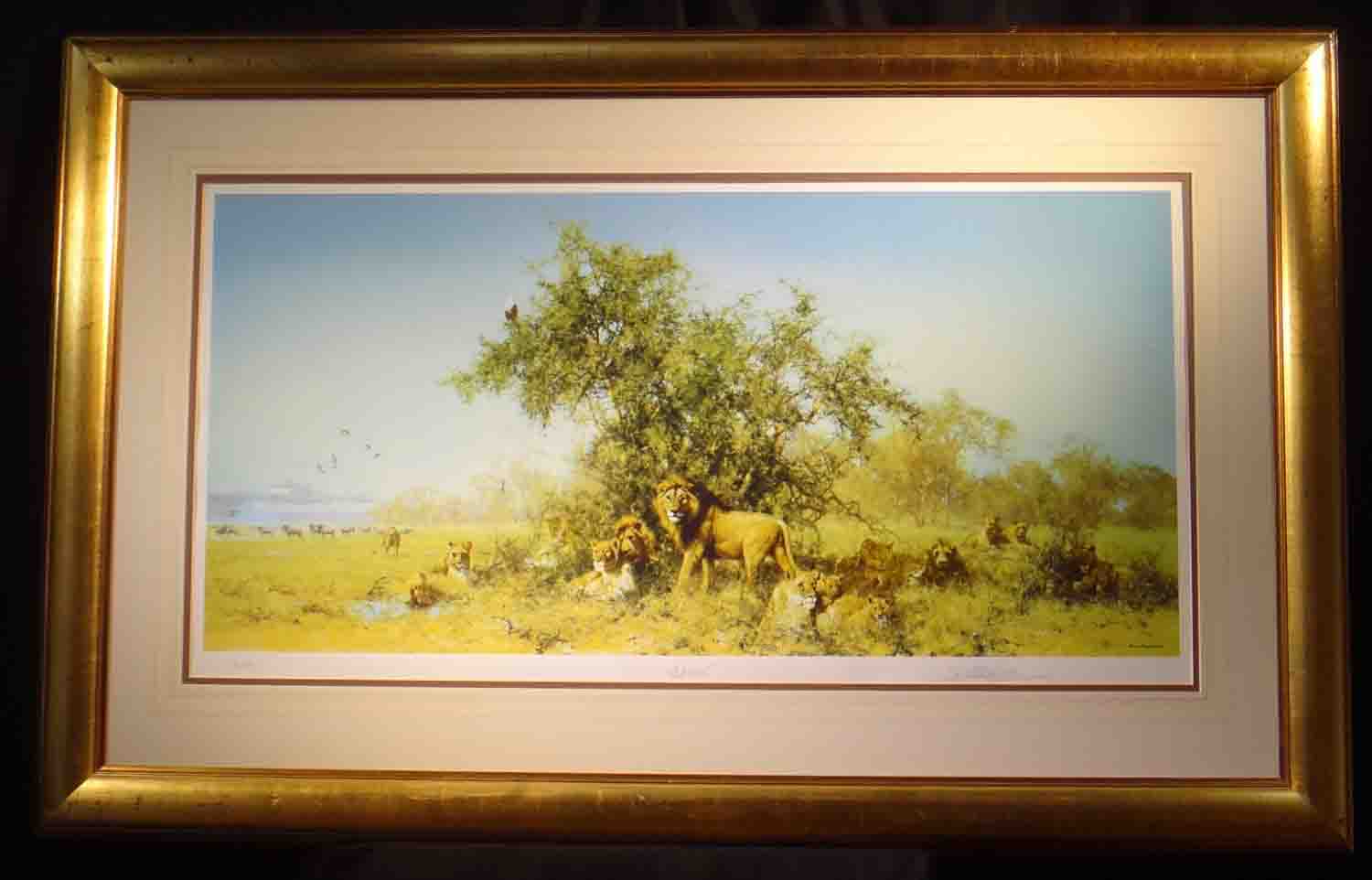 david shepherd  Africa, silkscreen, print, framed