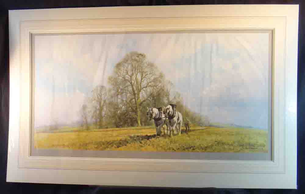 davidshepherd spring ploughing horses mounted