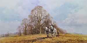 david shepherd, Spring Ploughing, signed print