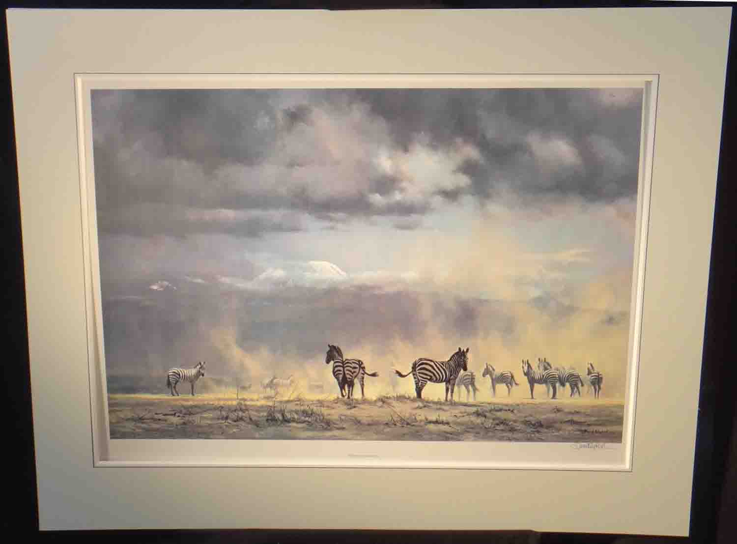 david shepherd  storm over Amboseli print