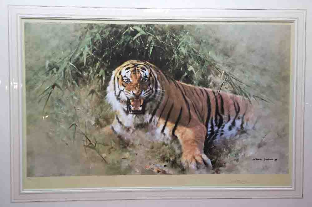 david shepherd tiger fire print