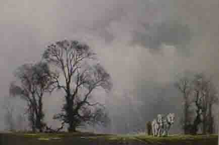 david shepherd winter plough print