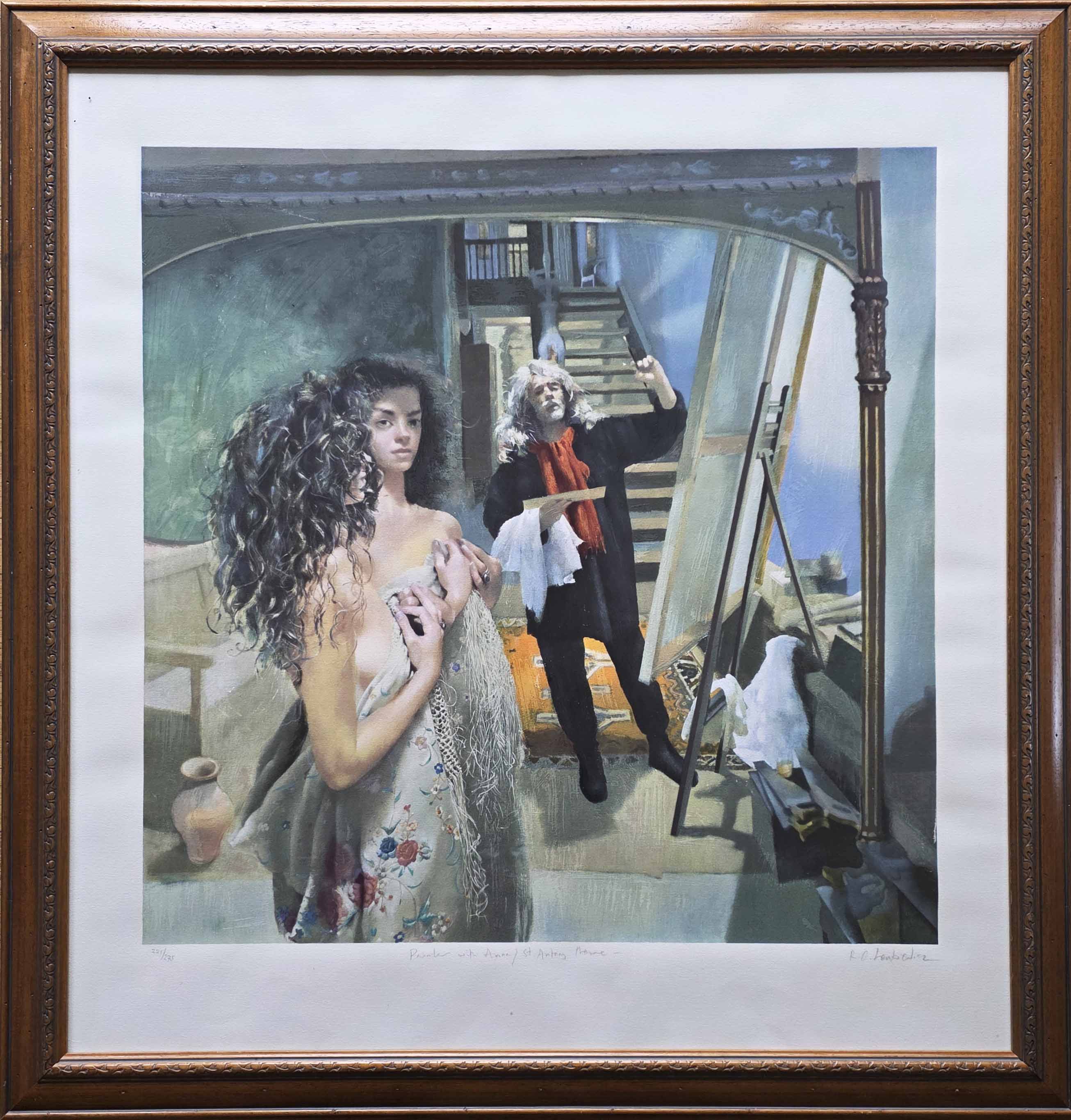 robert lenkiewicz, the painter with Anna II, framed