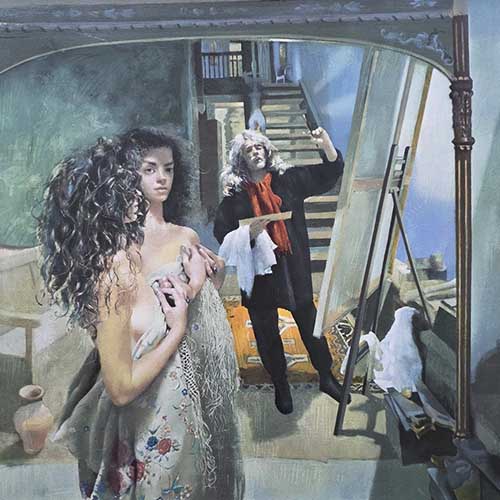 lenkiewicz, painting with Anna II, silkscreen, signed limited edition