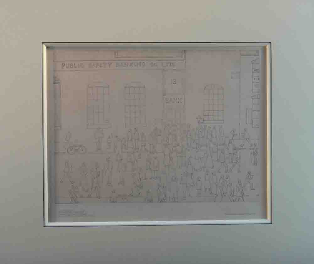 lowry bank failure print mounted