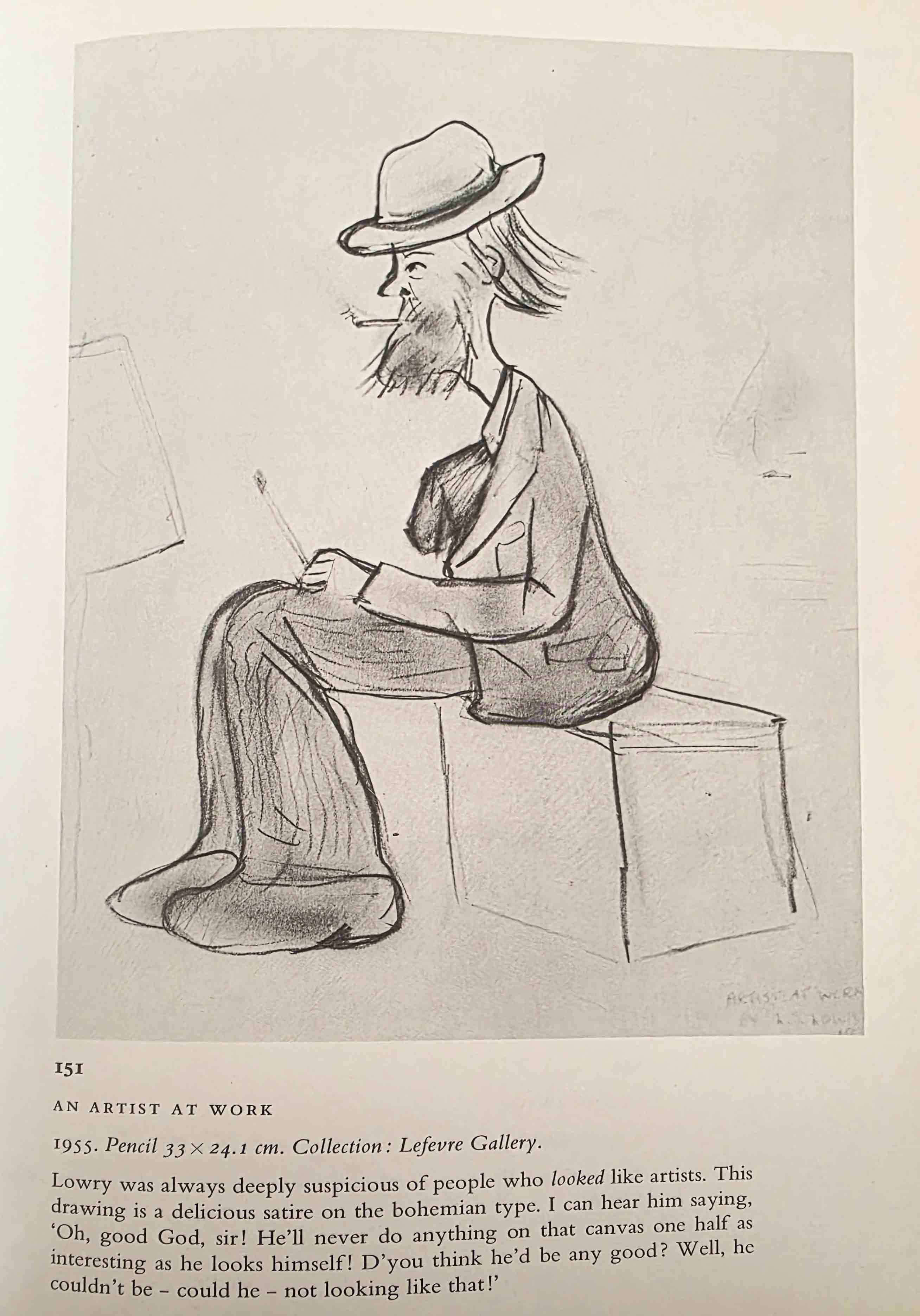 lowry, signed limited edition book, drawings, artist