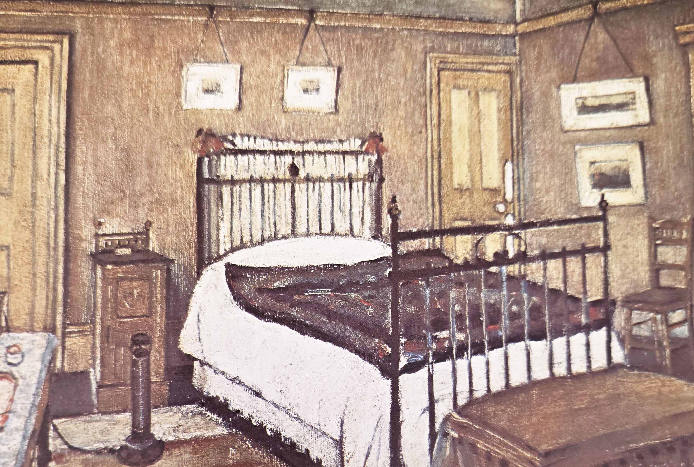 lowry, signed limited edition book, paintings, The Bedroom