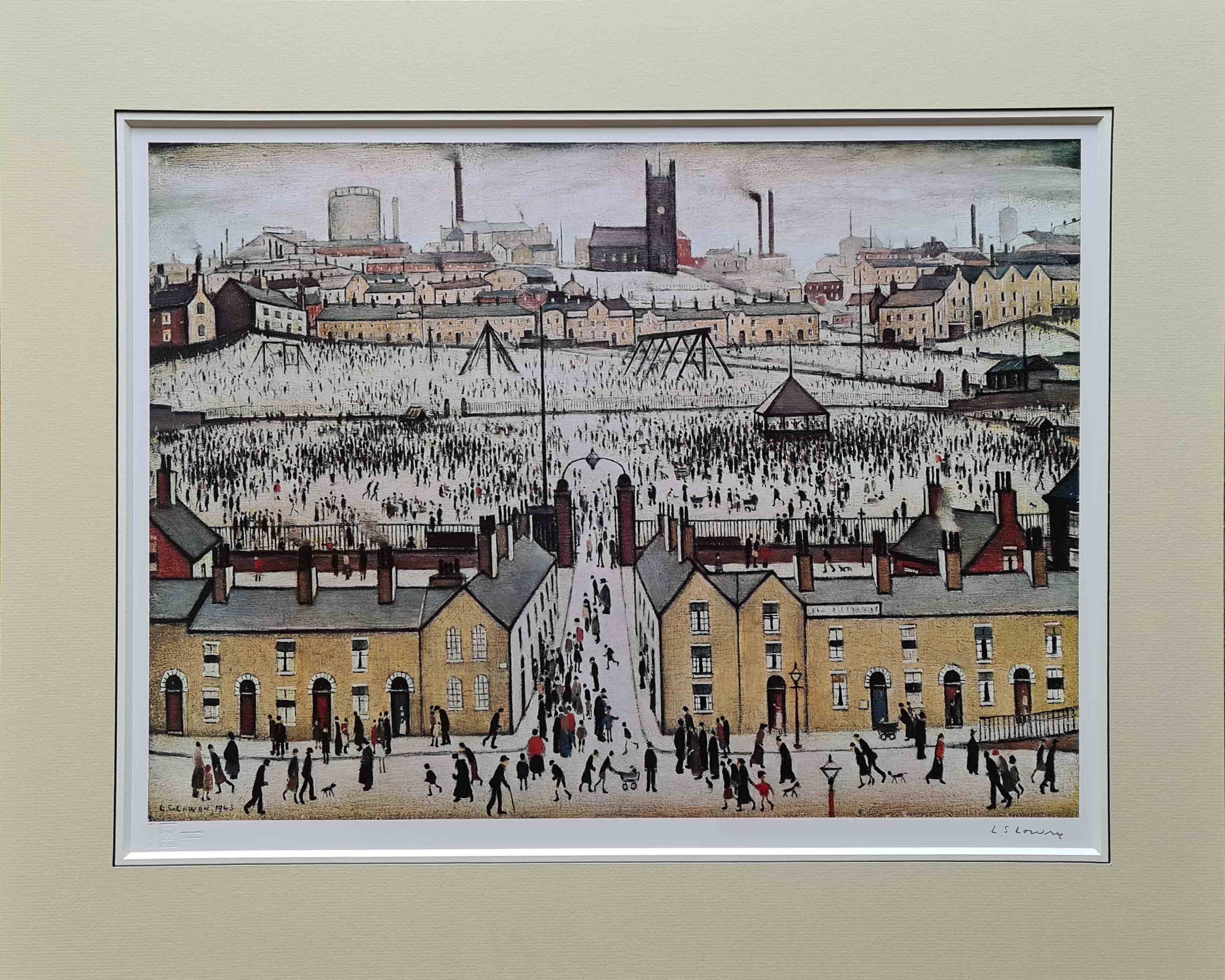 lowry, signed print, britain at play, lslowry