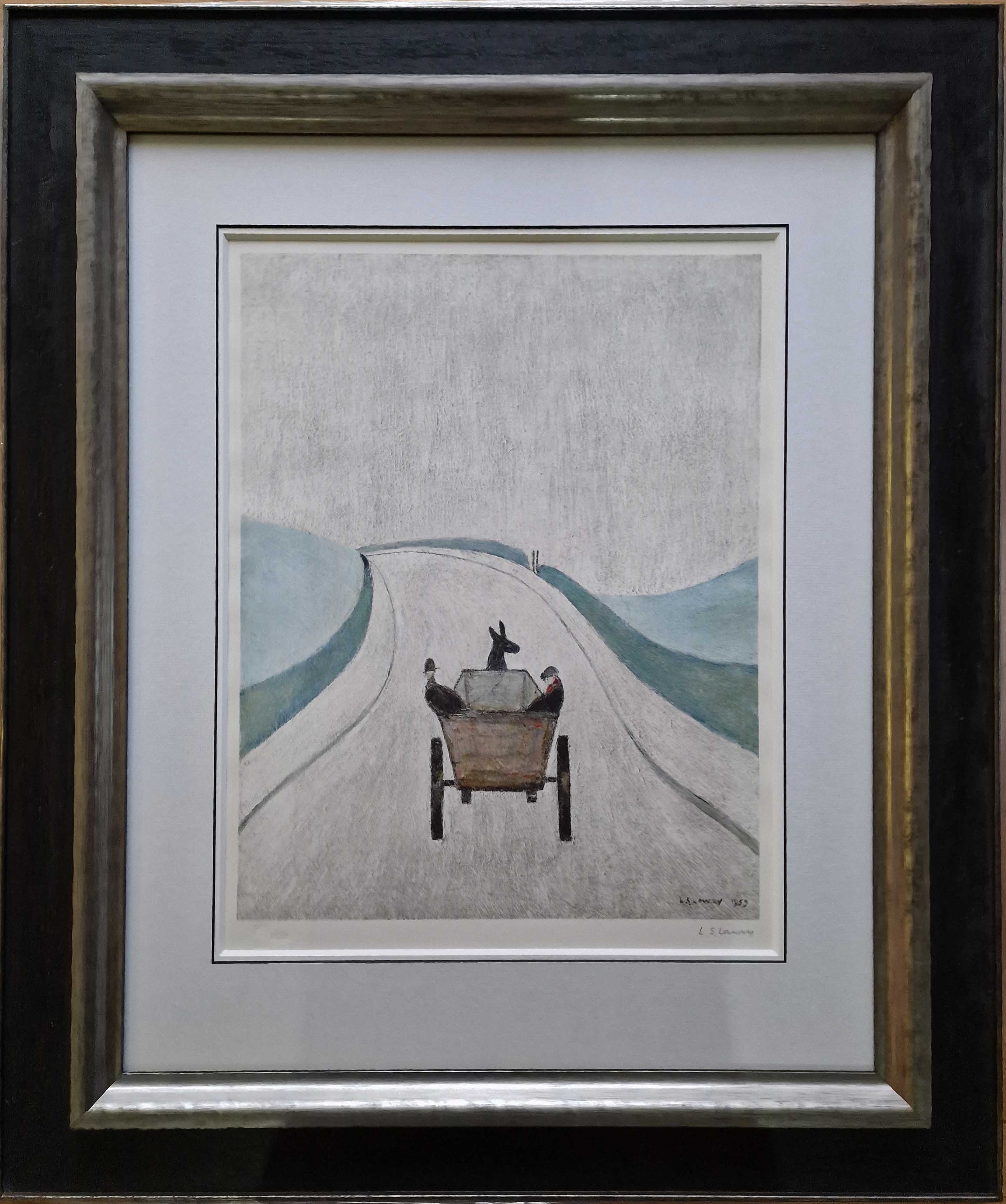 lowry The Cart, signed print lslowry