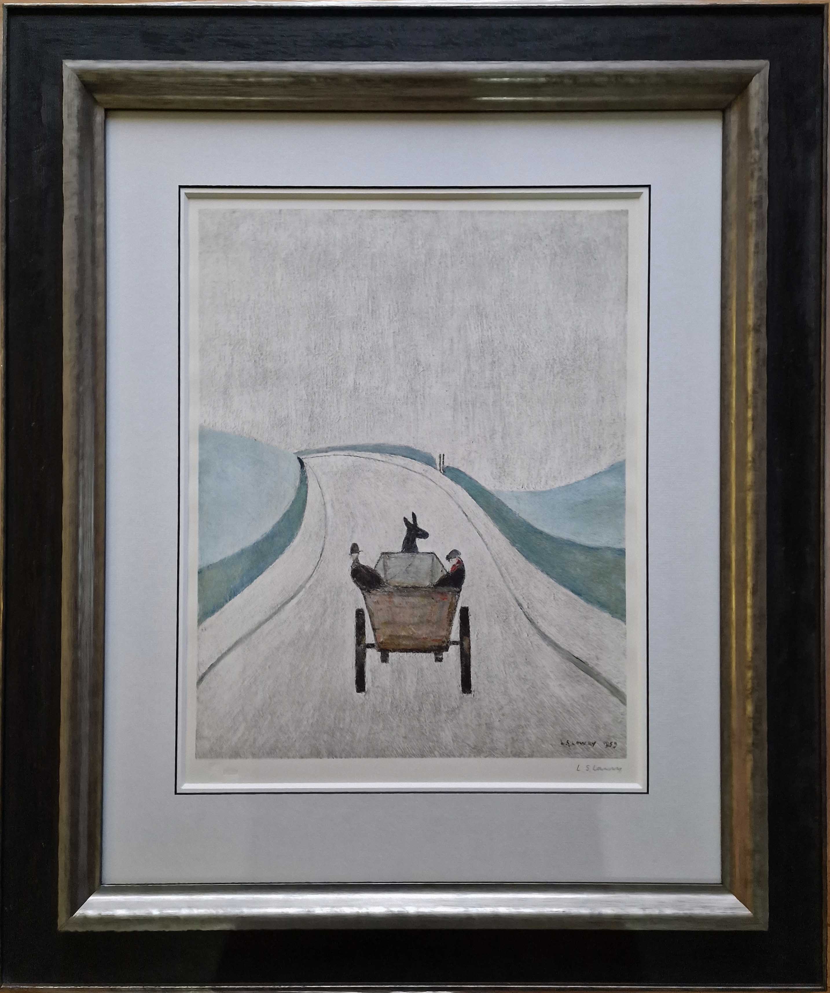 lowry The Cart, signed print lslowry