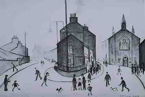 lowry limited edition prints, Clitheroe print Lowry, limited edition print Clitheroe