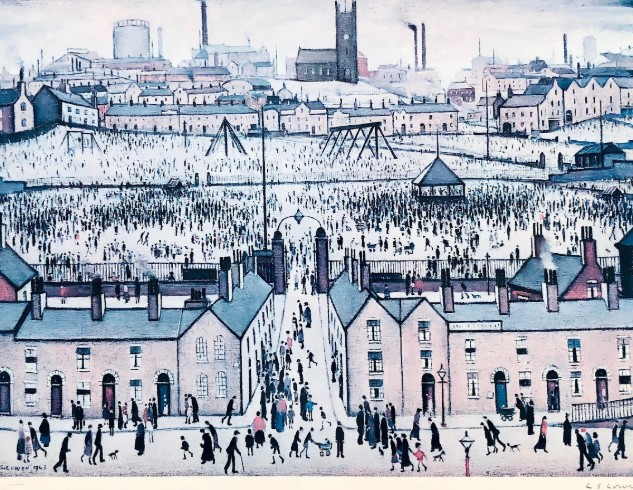 lowry, faded, Britain at play, signed print lslowry