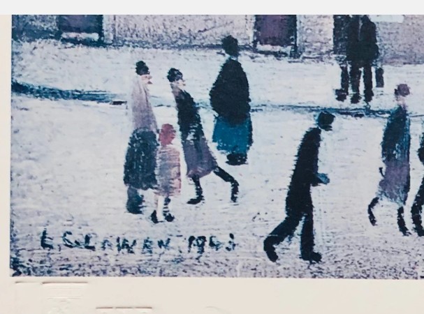 lowry, faded, mrs swindells, signed print lslowry