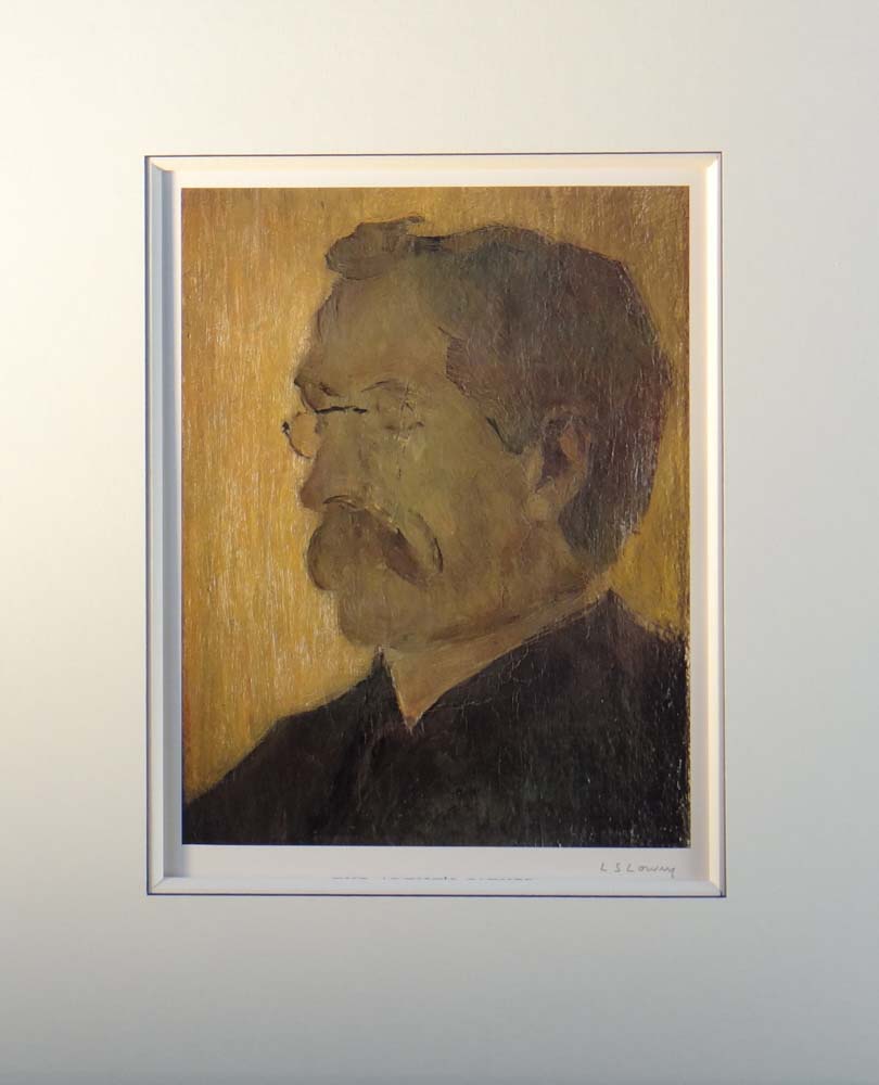 father lowry print mounted