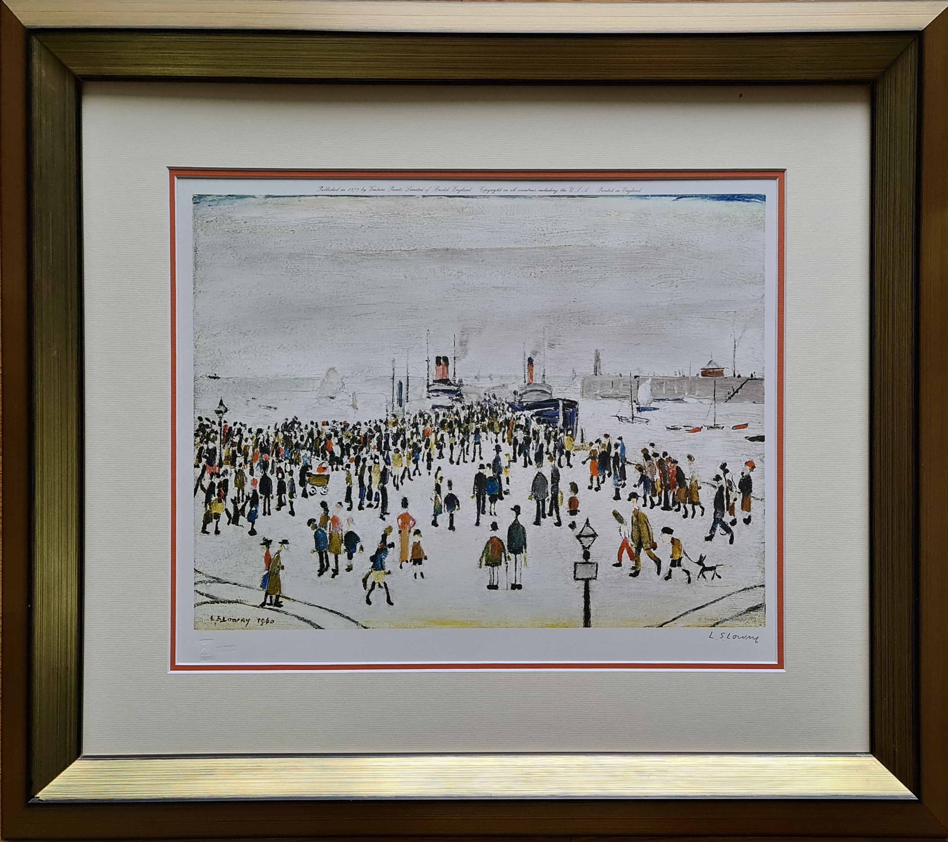 lowry ferry boats signed limited edition print
