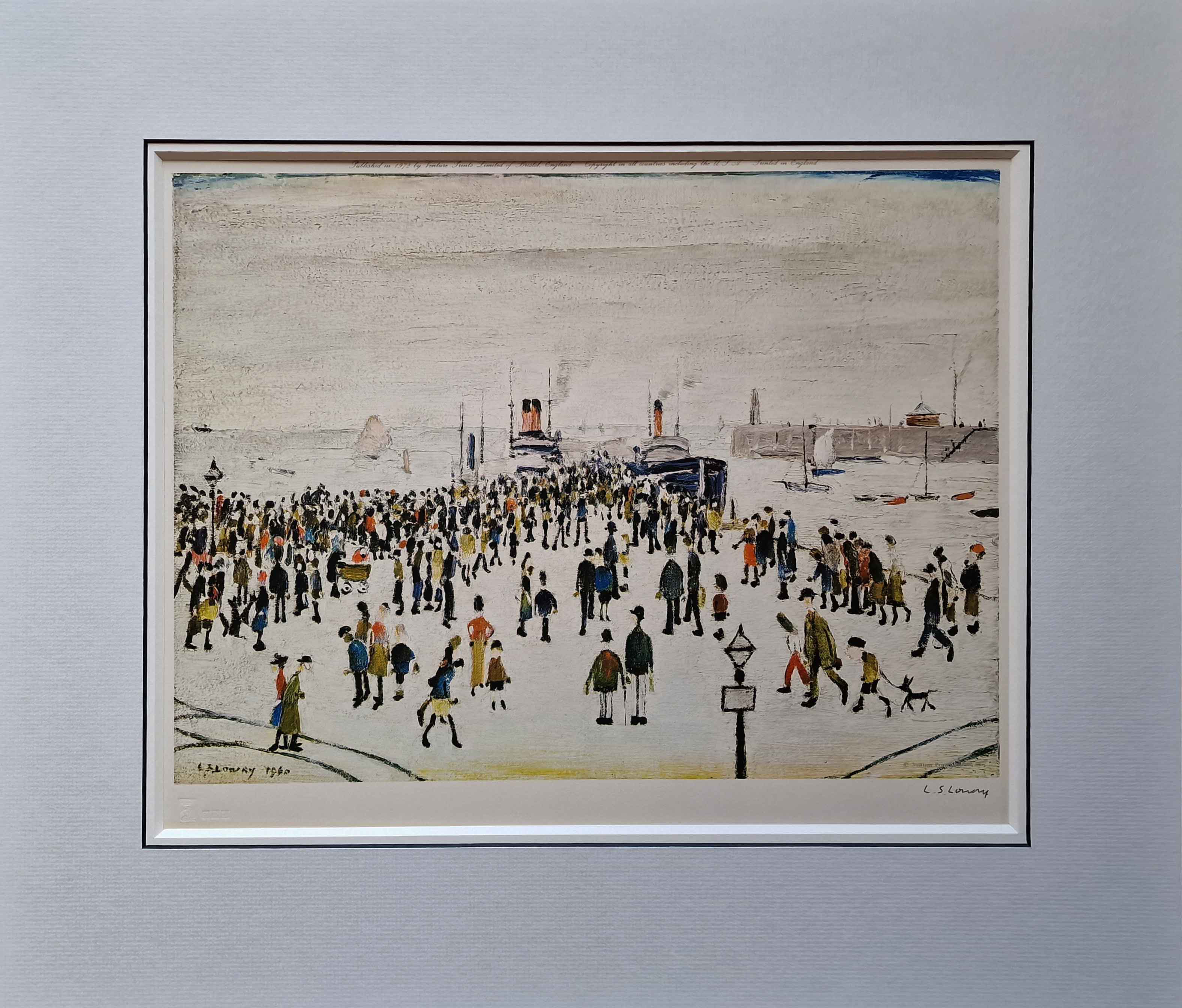 lowry, signed limited edition print, ferry boats