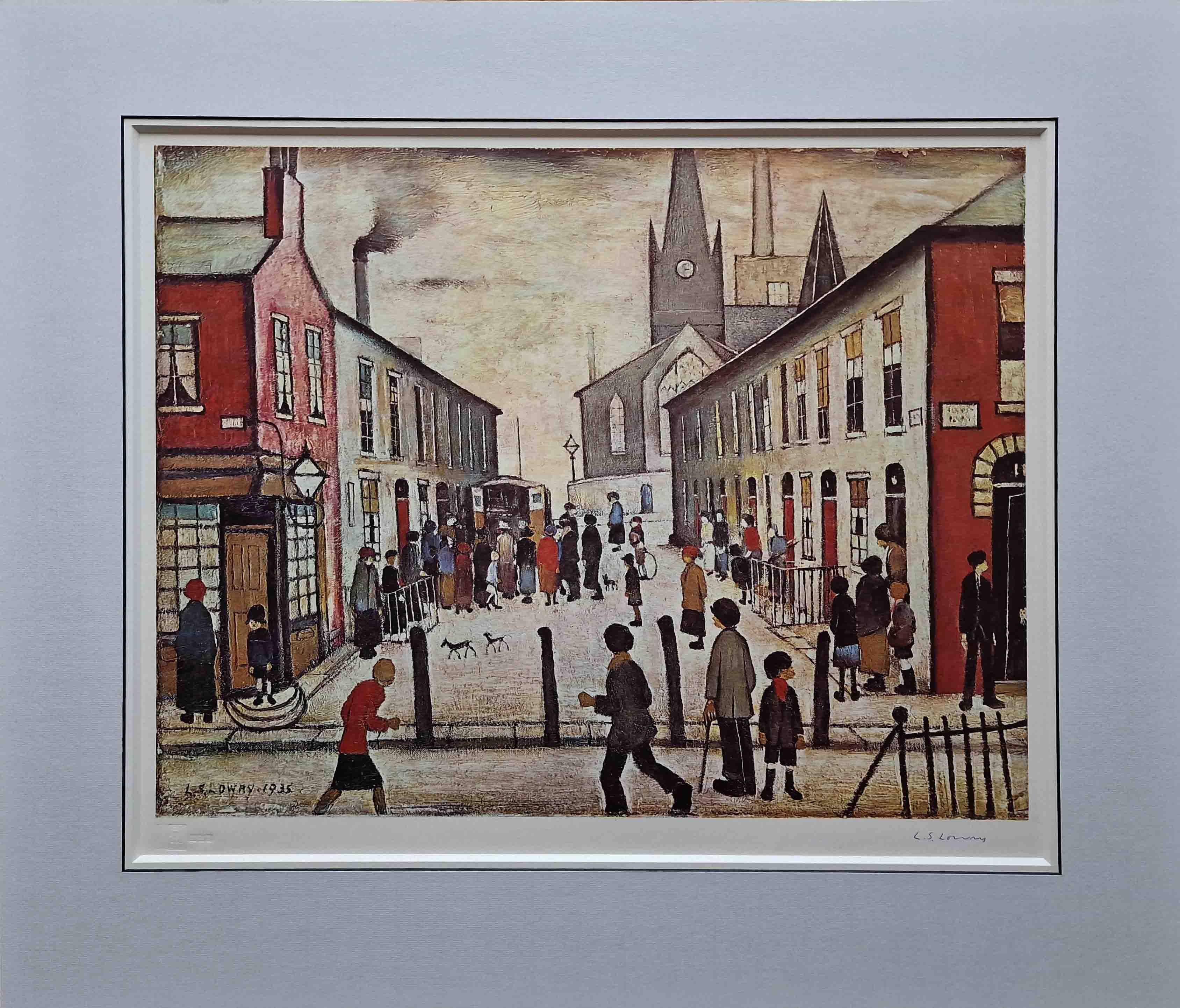 lowry fever van signed print mounted