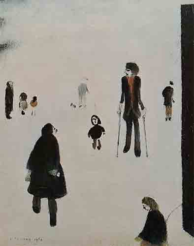 lowry, signed, limited edition, prints, figures in the park