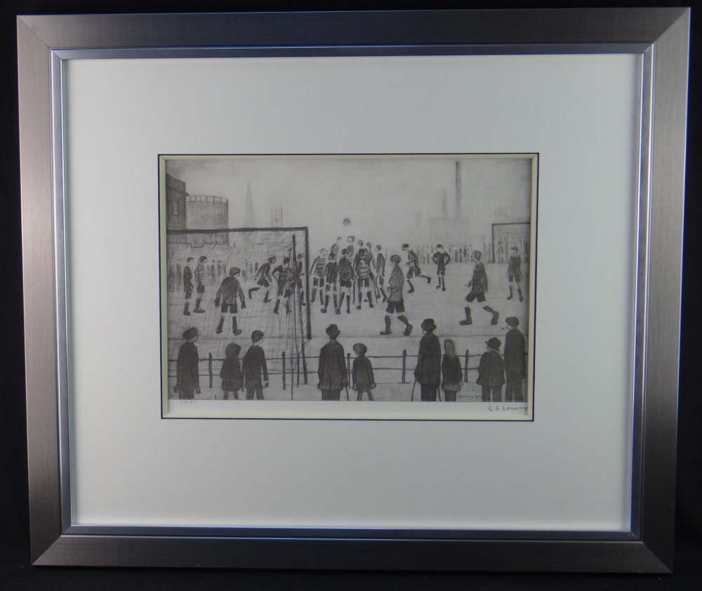 lowry football match print framed